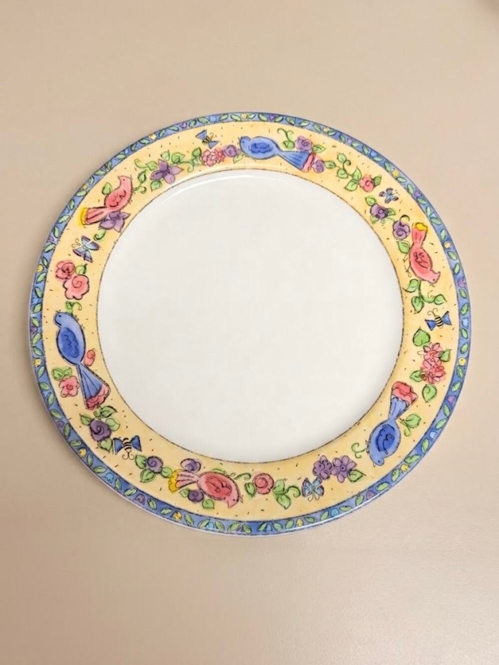 Vintage Sango Birds and the Bees Dinner Plate #3042 by Sue Zipkin Whimsical